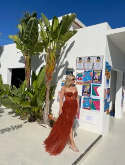 For Love and Lemons Bustier Gown in Rust Size 10  for rent on The Volte - image 3