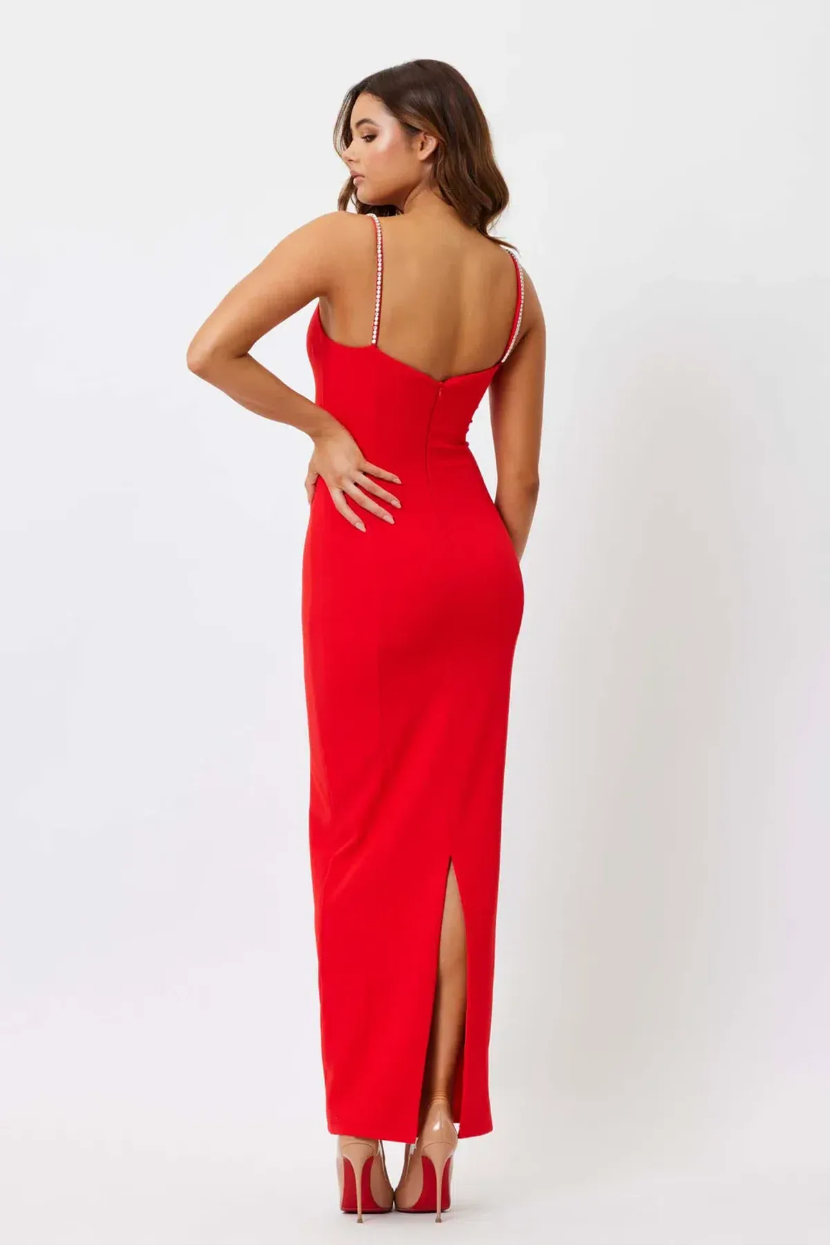 Bianca & Bridgett Lily Square Neck Dress Red Size 10 - Image 4