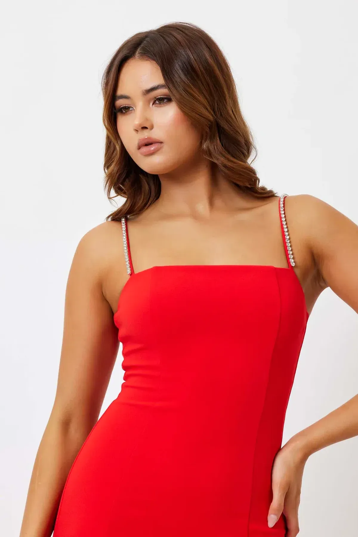 Bianca & Bridgett Lily Square Neck Dress Red Size 10 - Image 3