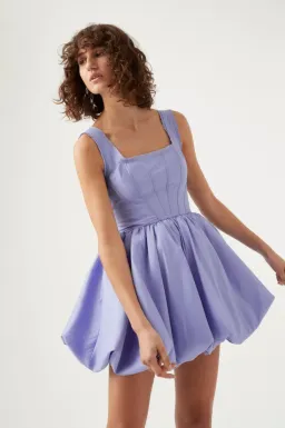Aje Suzette Bubble Mini Dress in Purple Size  8  for rent on The Volte - image 2