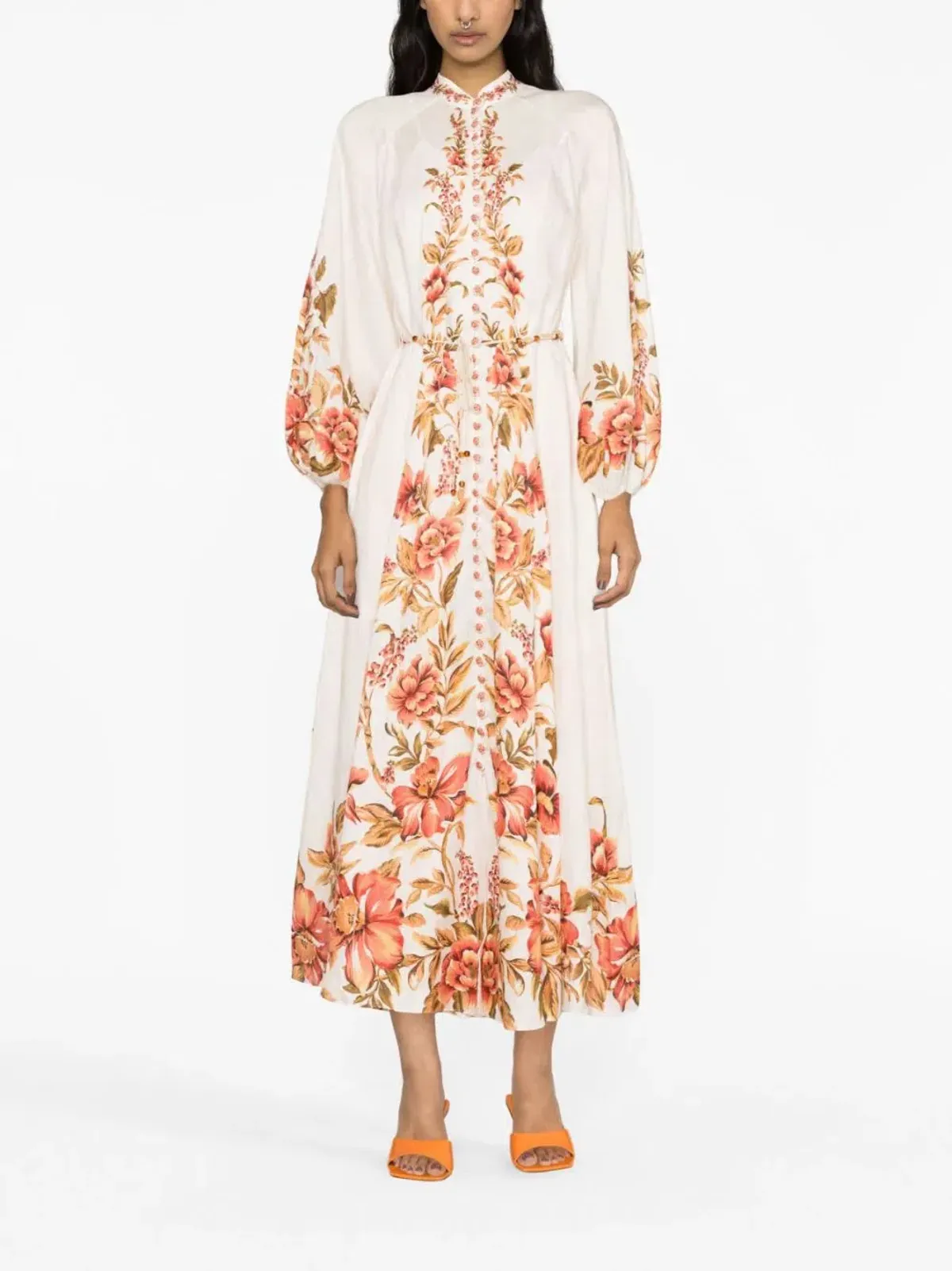 Zimmermann Vacay Billow Floral Midi Dress Floral Size 3 / AU 14 - Image 1