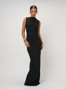 Effie Kats Verona Gown Black Size Au 8 for rent on The Volte - image 1