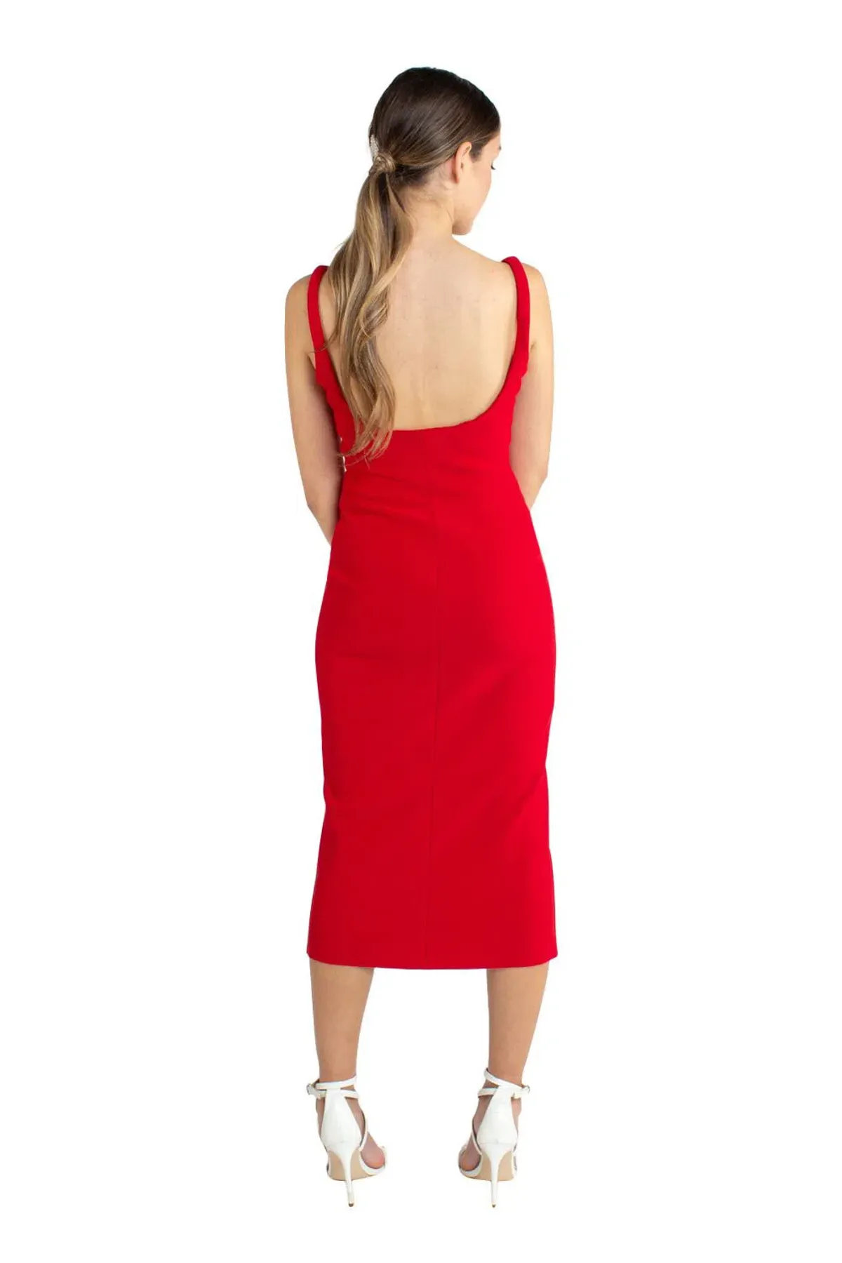Bec & Bridge C'est Magnifique Midi Dress Red Size 8 - Image 3