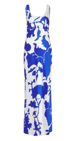 Sir the Label Esme Silk Bias Cut Dress Blue/White Print Size 1 / AU 8 for rent on The Volte - image 7