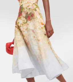 Zimmermann Luminosity Picnic Midi Dress in Rosy Garden Floral Print Size 1 / AU 10 for rent on The Volte - image 4