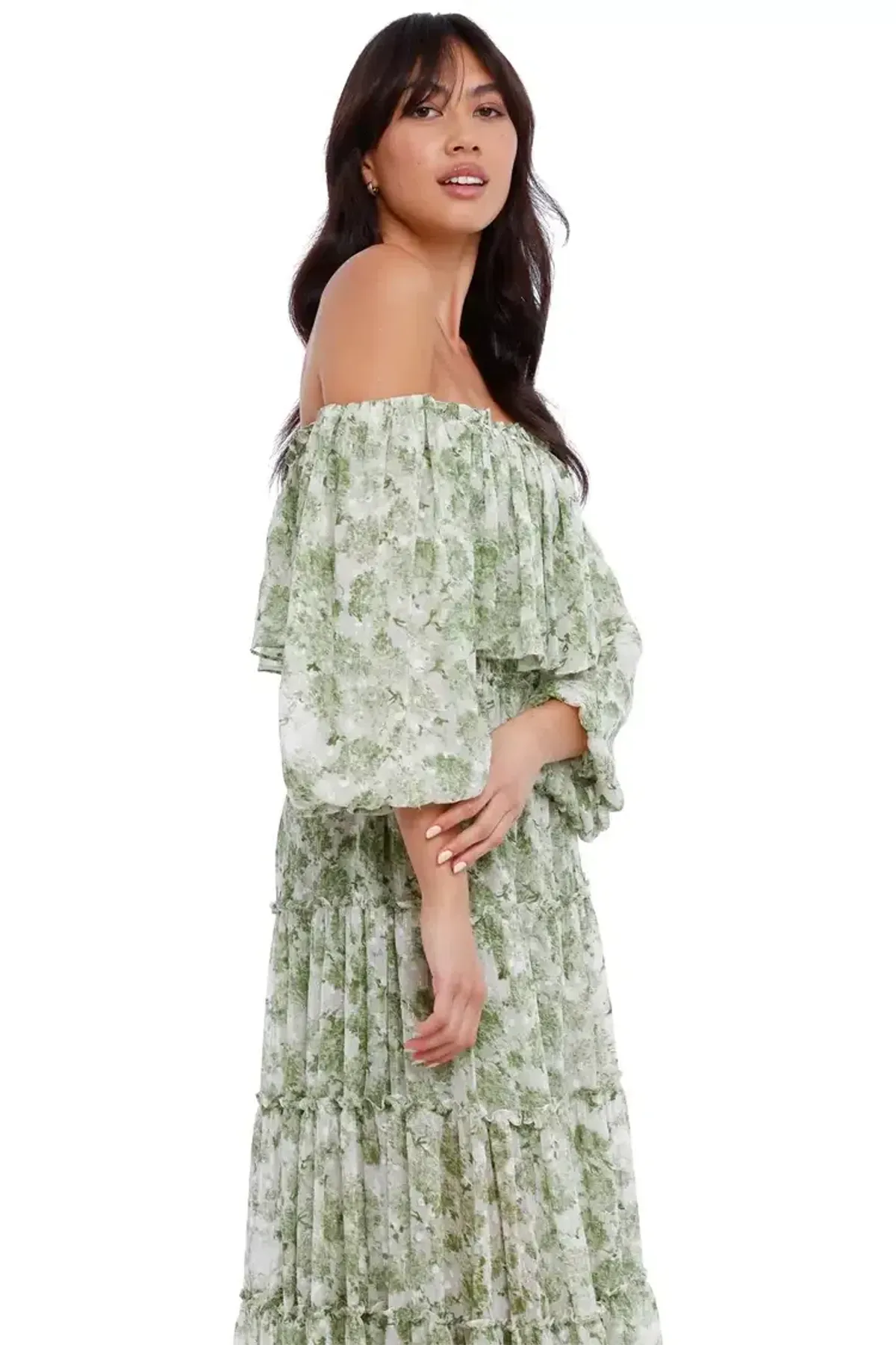 Misa LA Cassandra Maxi Dress in Floral Green Size 10 - Image 4