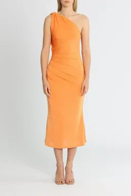 MISHA Dune Midi Dress Orange Size 16 for rent on The Volte - image 1
