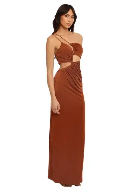 Misha Clive Gown Brown Size 10/M for rent on The Volte - image 2