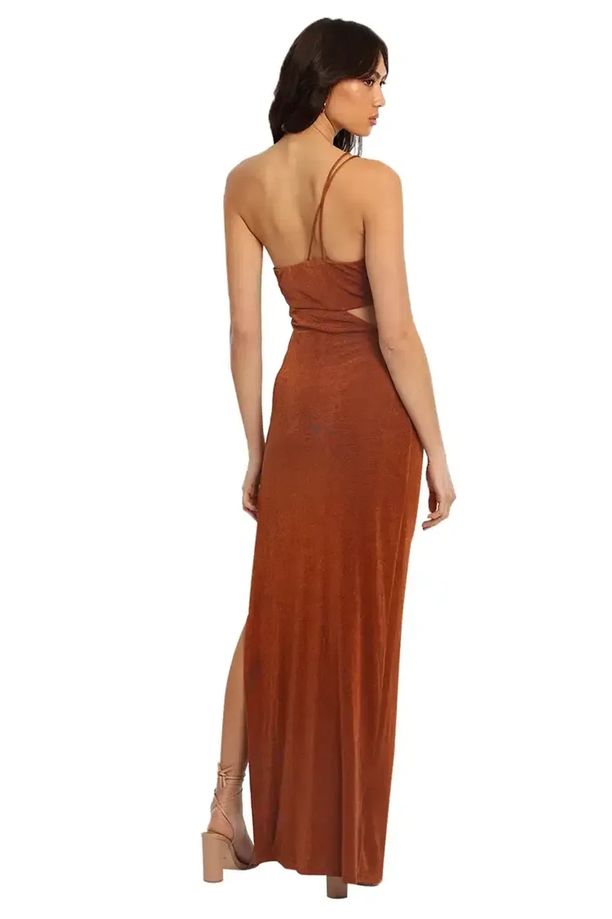 MISHA Clive Gown Brown Size 12 - Image 3