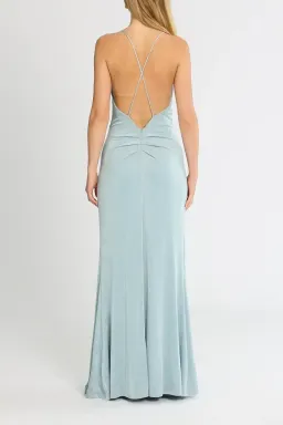 MISHA Avoca Gown Blue Size 10/M for rent on The Volte - image 3