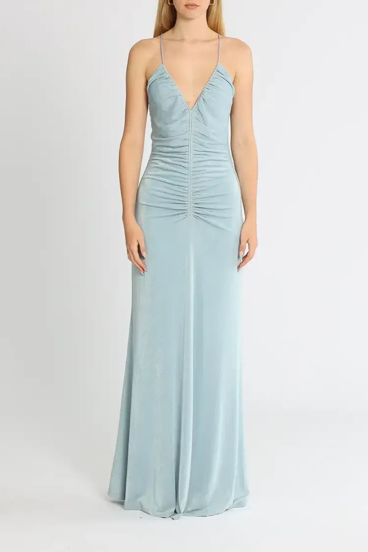 MISHA Avoca Gown Blue Size 10/M - Image 1