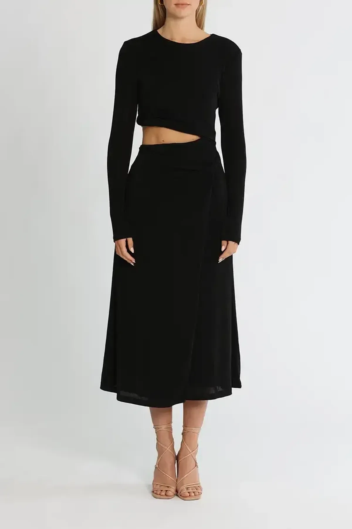 MISHA Arma Midi Dress Black Size 10/M - Image 1