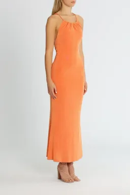 MISHA Greta Midi Dress Coral Gold Size 8/S for rent on The Volte - image 2