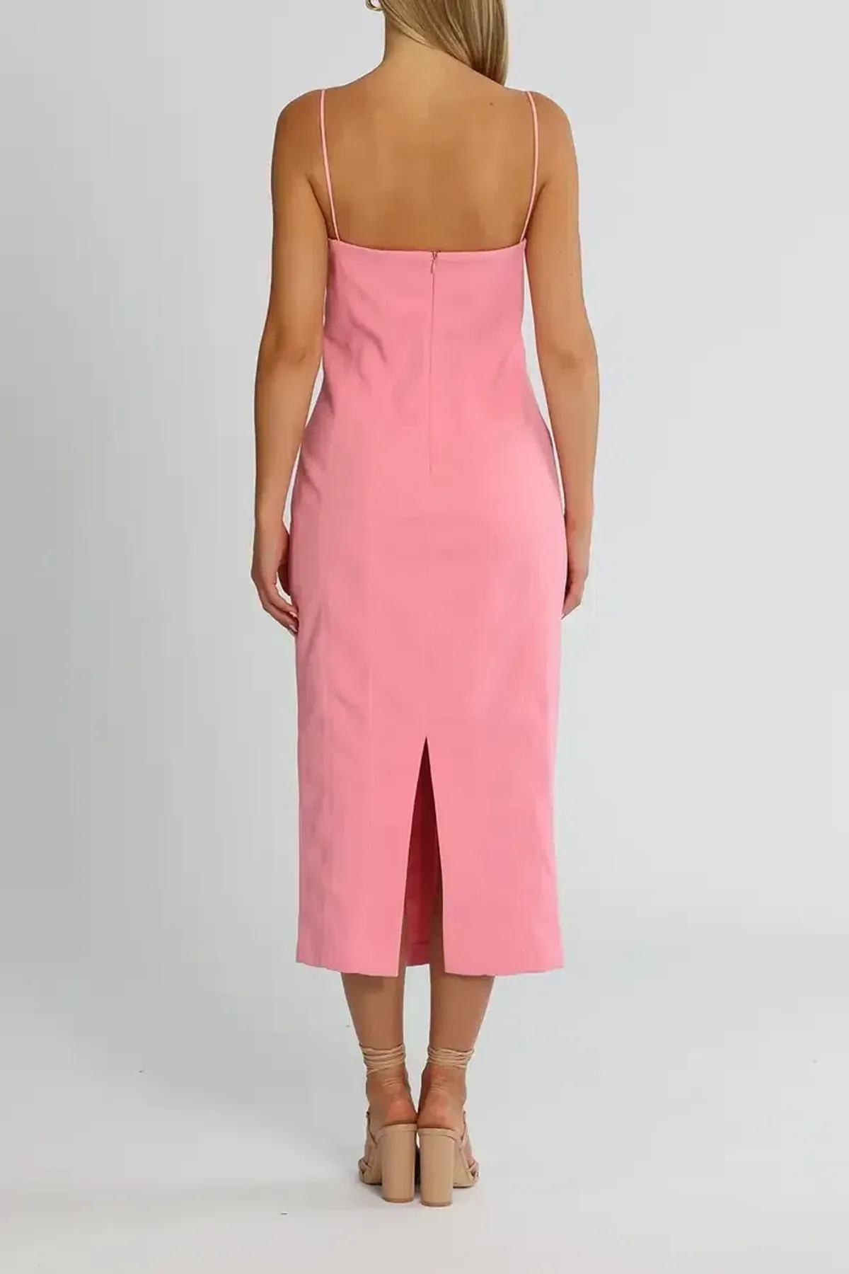 Misha Irisa Midi Dress Candy Pink Size 12/L - Image 3