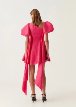 Aje Arista Tulip Sleeve Mini Dress Bougainvillea Red Size 16 for rent on The Volte - image 3