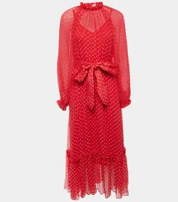 Zimmermann Ninety-Six Swing Red Polka Dot Dress Size 0 / AU 8 for rent on The Volte - image 5