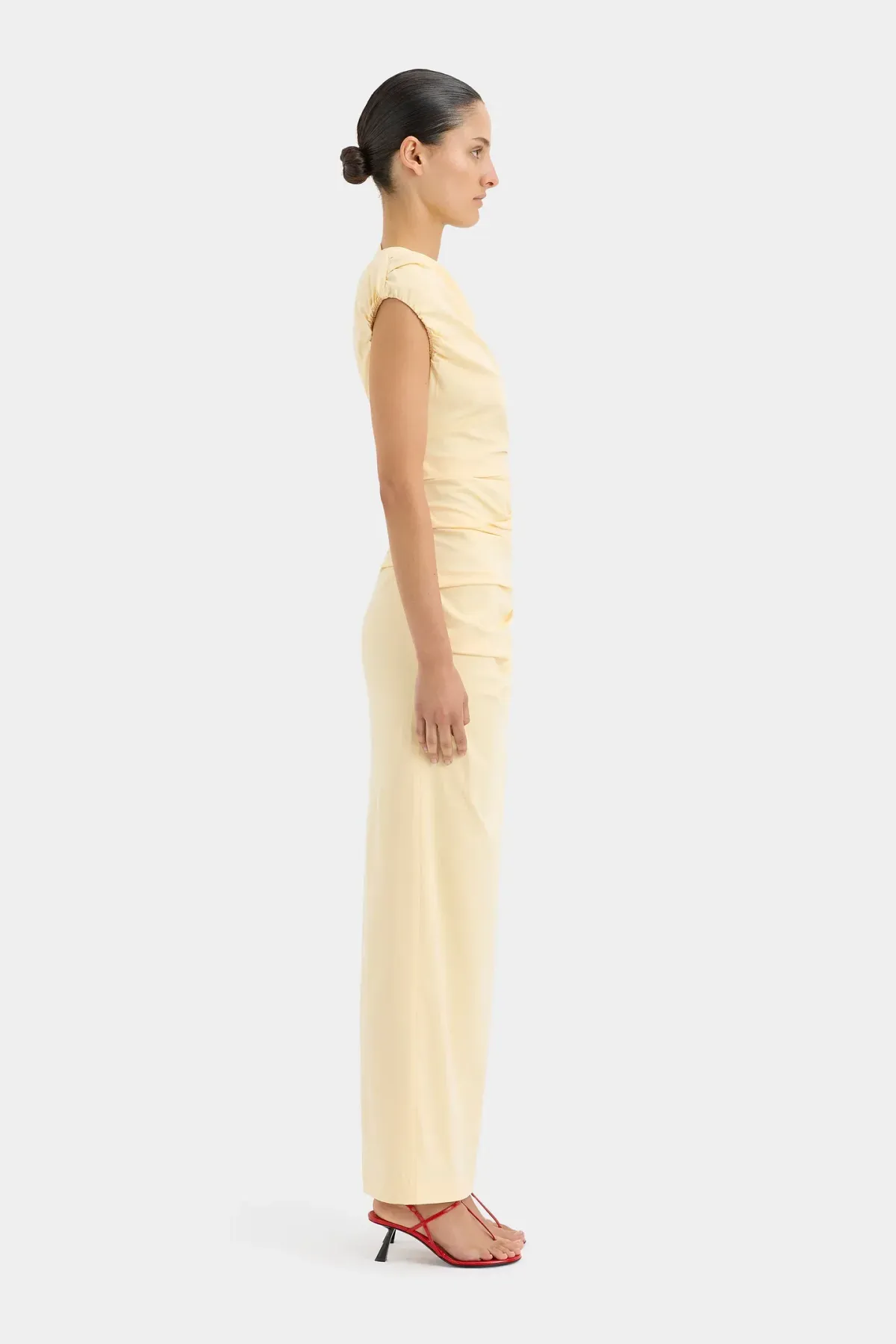 Sir The Label Giacomo Gathered Gown in Butter Yellow Size 1/Au 8 - Image 3