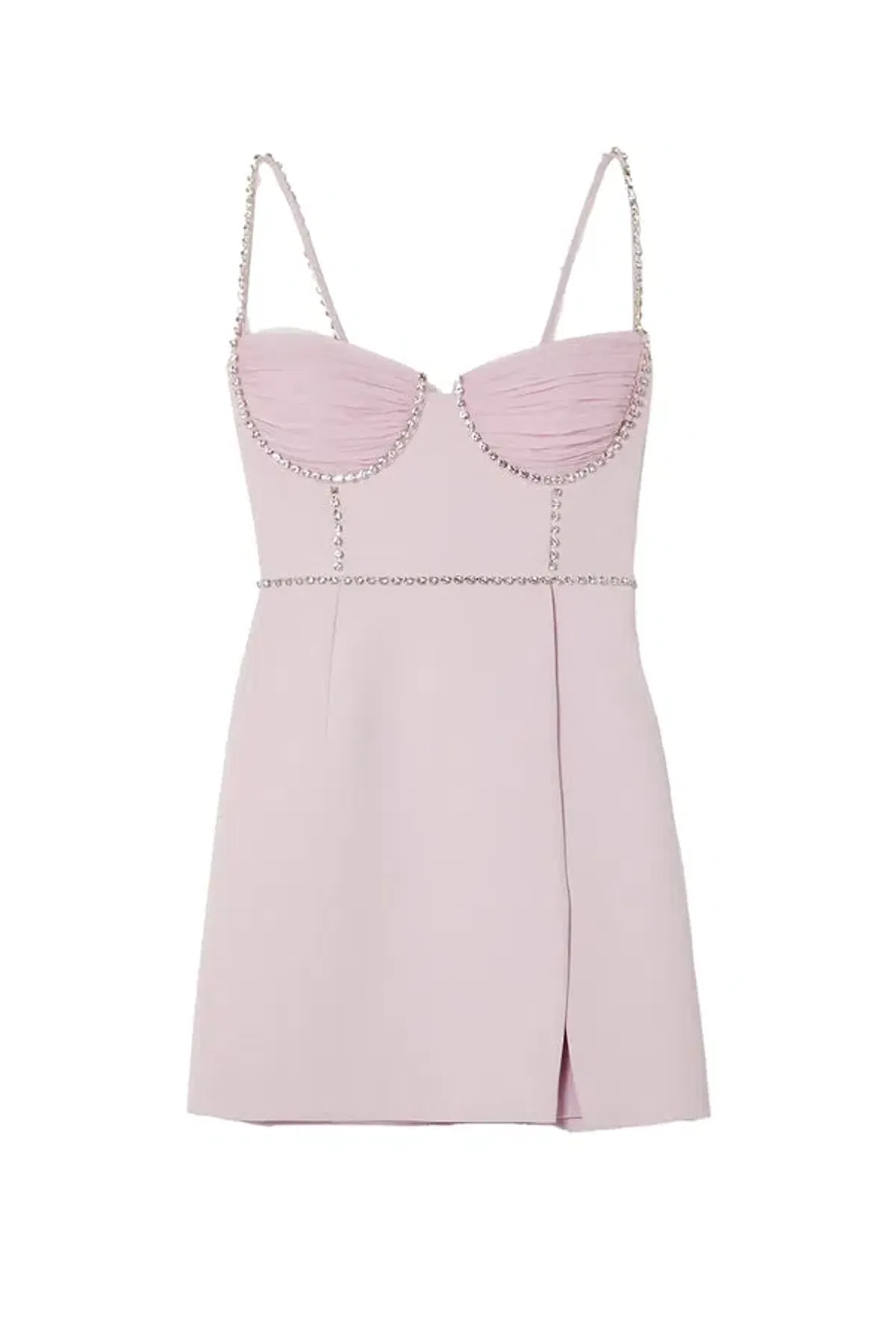 Self Portrait Crystal Embellished Mini Dress Pink Size 12 - Image 3