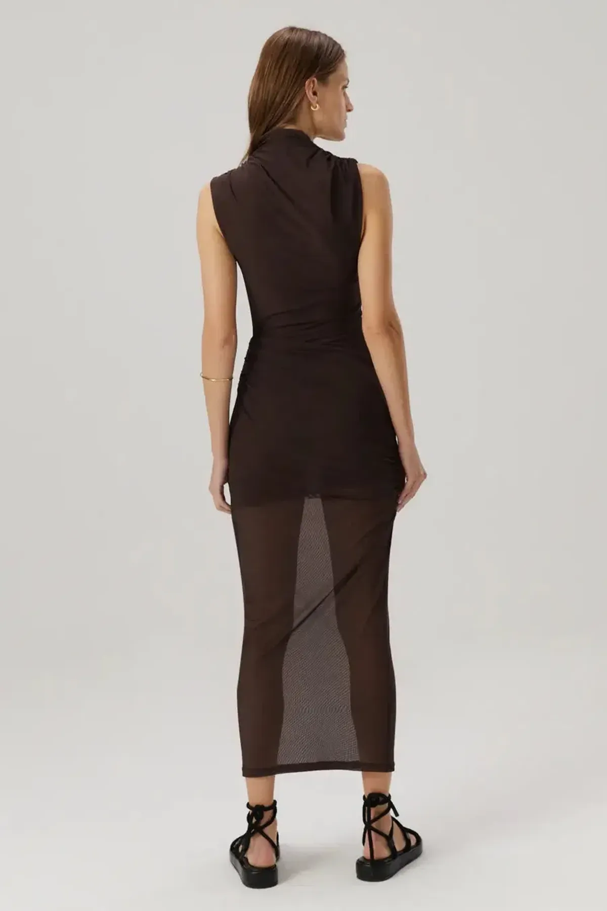 Misha Tillie Midi Dress Brown Size 10/M - Image 3