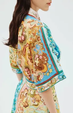 Alemais Dreamer Shirt Dress Multi Floral Size 6 for rent on The Volte - image 4