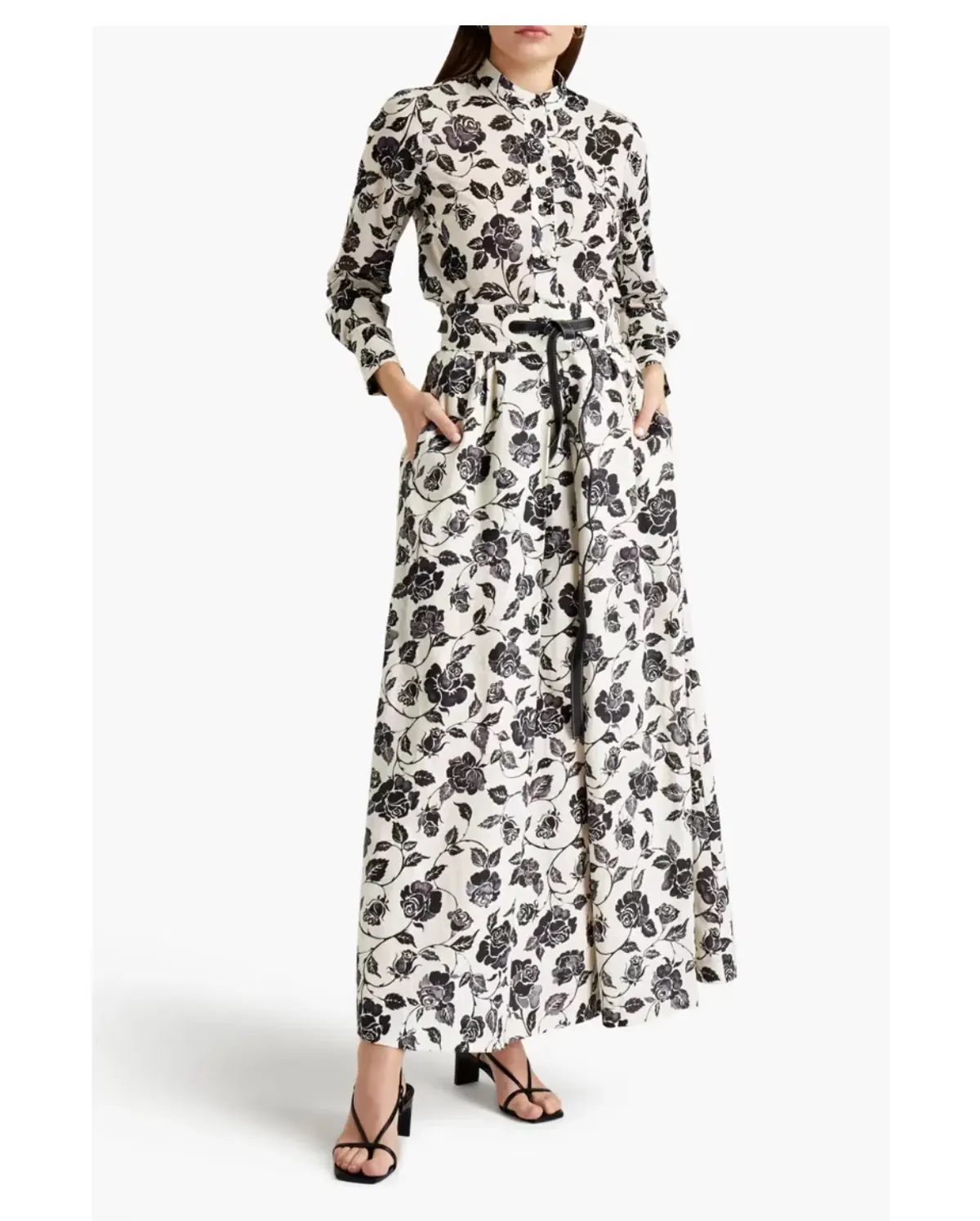 Zimmerman Slub Floral-print Linen-canvas Maxi Skirt Size AU 8   - Image 1