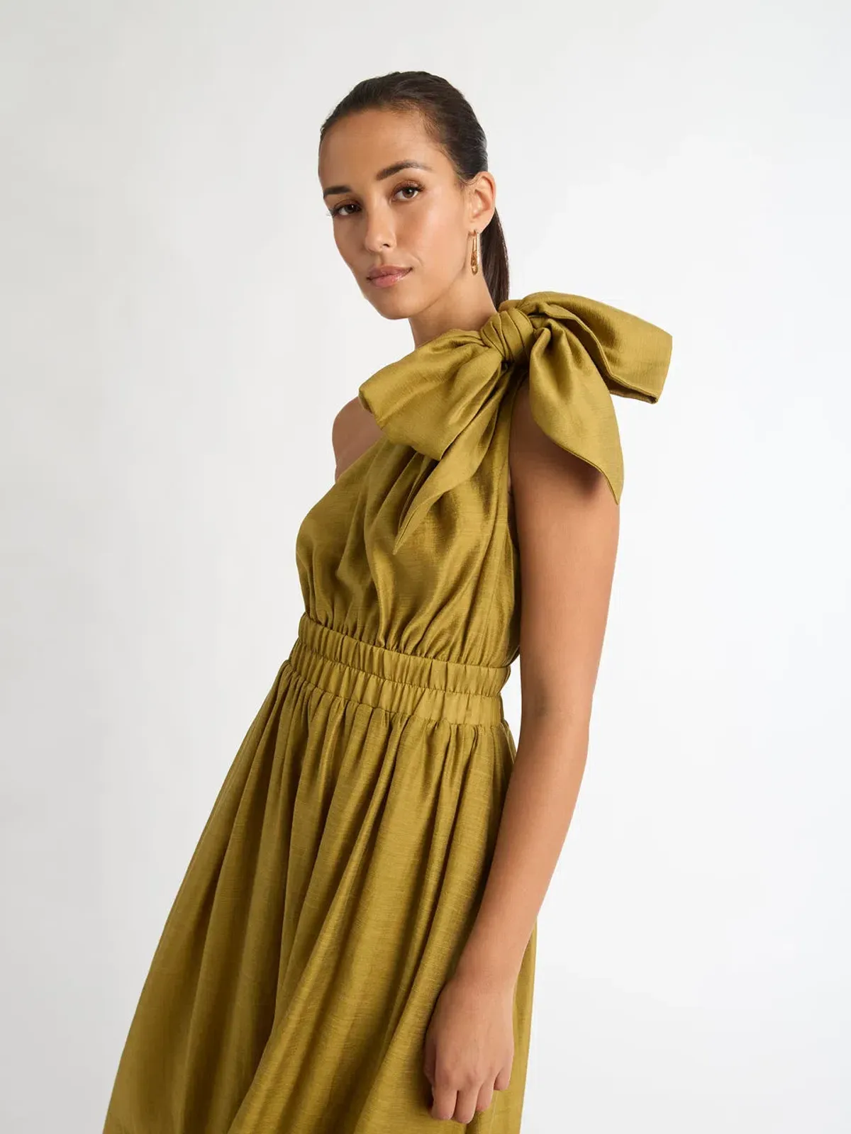 Sheike Gemma Maxi Dress Olive Green Size AU 8 - Image 2