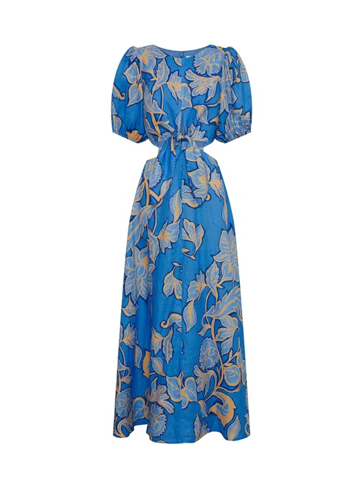 Kivari Taniana Cut Out Maxi Dress Blue Floral Size 12 - Image 7