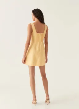 Aje Energy Mini Dress Yellow Size 6 for rent on The Volte - image 2