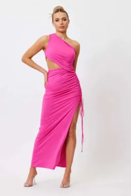 Bianca & Bridgett Gabrielle Midi Dress Pink Size 8 for rent on The Volte - image 2