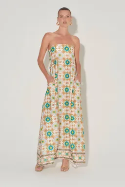 Hansen & Gretel Ikaria Maxi Dress Mosaic Print Size XS / AU 6 for rent on The Volte - image 1