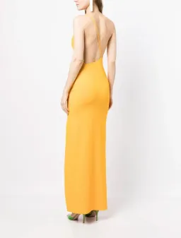 Solace London Asymmetric Sleeveless Dress Yellow Size 6 for rent on The Volte - image 3