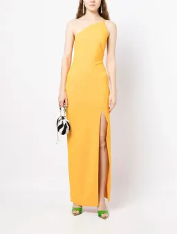 Solace London Asymmetric Sleeveless Dress Yellow Size 6 for rent on The Volte - image 4