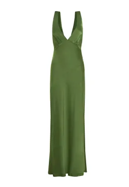 Meshki Nadia Satin Maxi Dress Green Size S / AU 8 for rent on The Volte - image 4