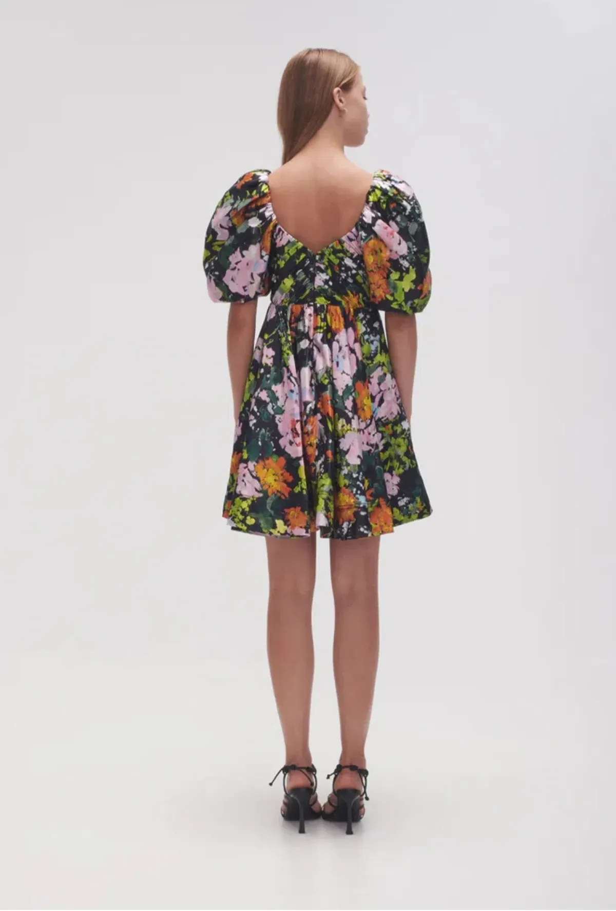 AJE Gabrielle Mini Plunge Dress Midnight Floral Size 14 - Image 2