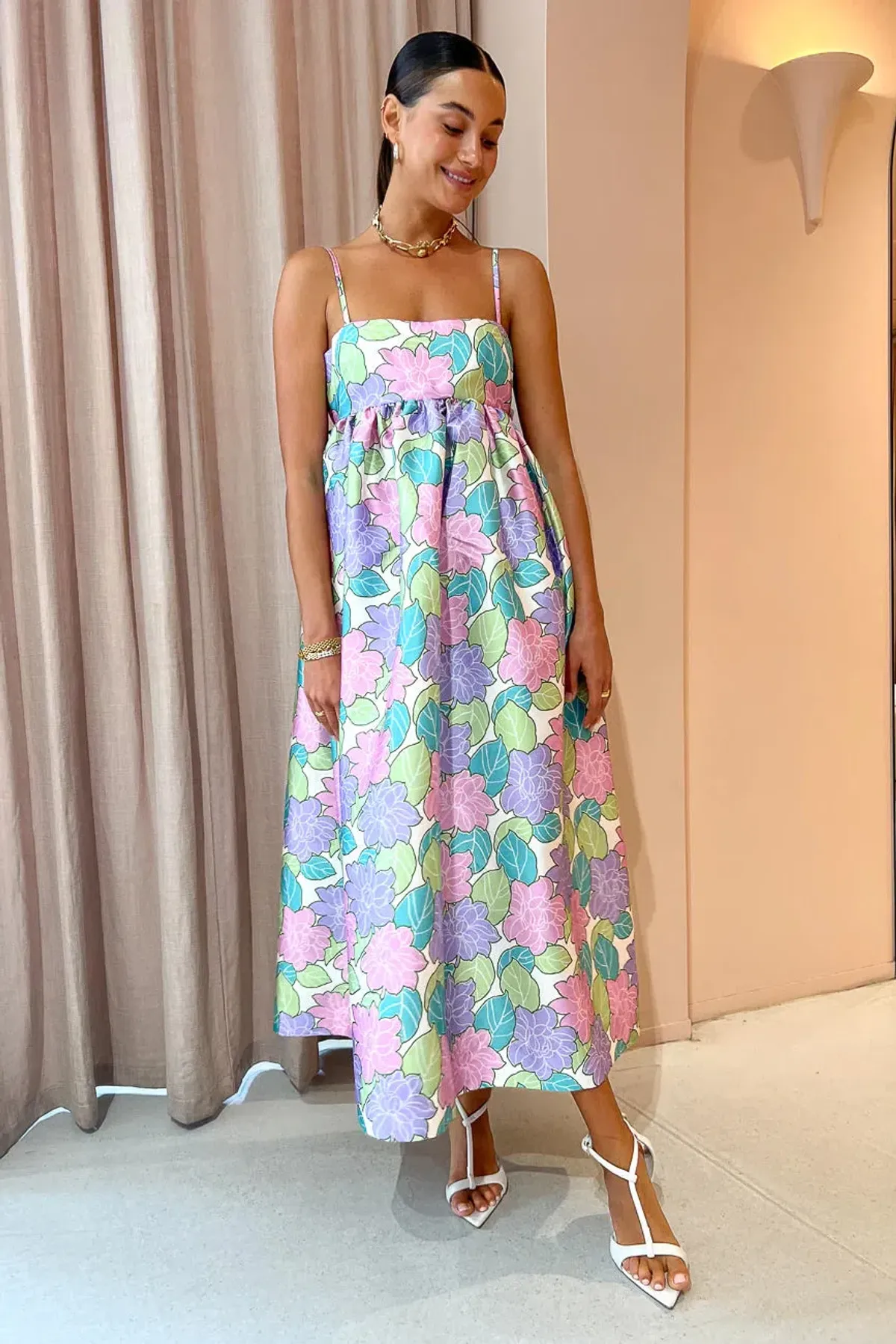 Alemais Luella Midi Dress Floral Size 4 - Image 3