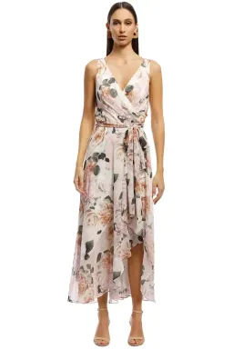 Montique Rosie Print Chiffon Dress Floral Size 16 for rent on The Volte - image 1