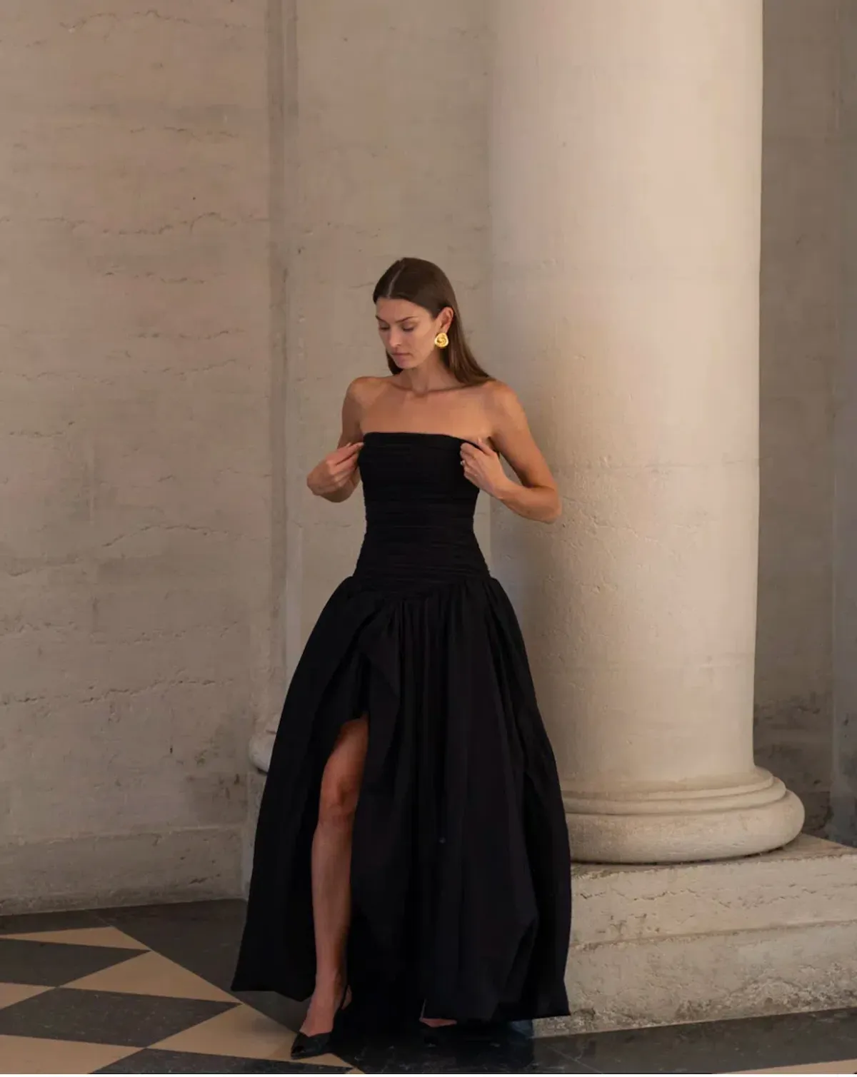 Aje Violette Bubble Hem Maxi Dress Black Size 8 - Image 4