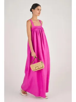 Oroton Bow Detail Sundress Fuchsia Pink Size AU 6  for rent on The Volte - image 2