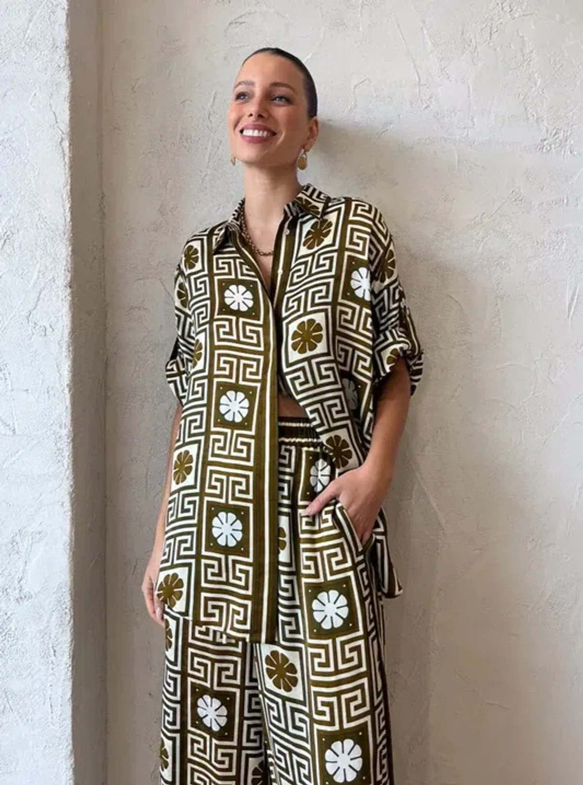 Alemais Dimi Jacquard Shirt & Pant Set Print Size 8 - Image 10