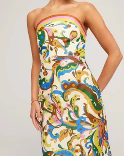 Alemais Ozma Bodice Midi Dress in Cream Multi Size 10 for rent on The Volte - image 2