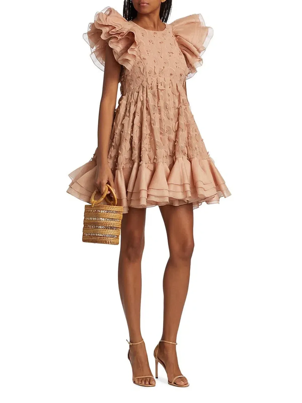 Zimmermann Dancer Frilled Mini Dress Blush Size 0 / 8 AU - Image 1