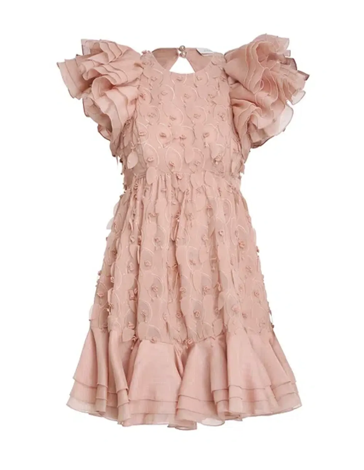 Zimmermann Dancer Frilled Mini Dress Blush Size 1 / 10 AU - Image 4