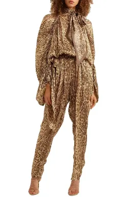 Zimmermann The Espionage Drown Jumpsuit Animal Print Size 0 / 8 AU for rent on The Volte - image 4