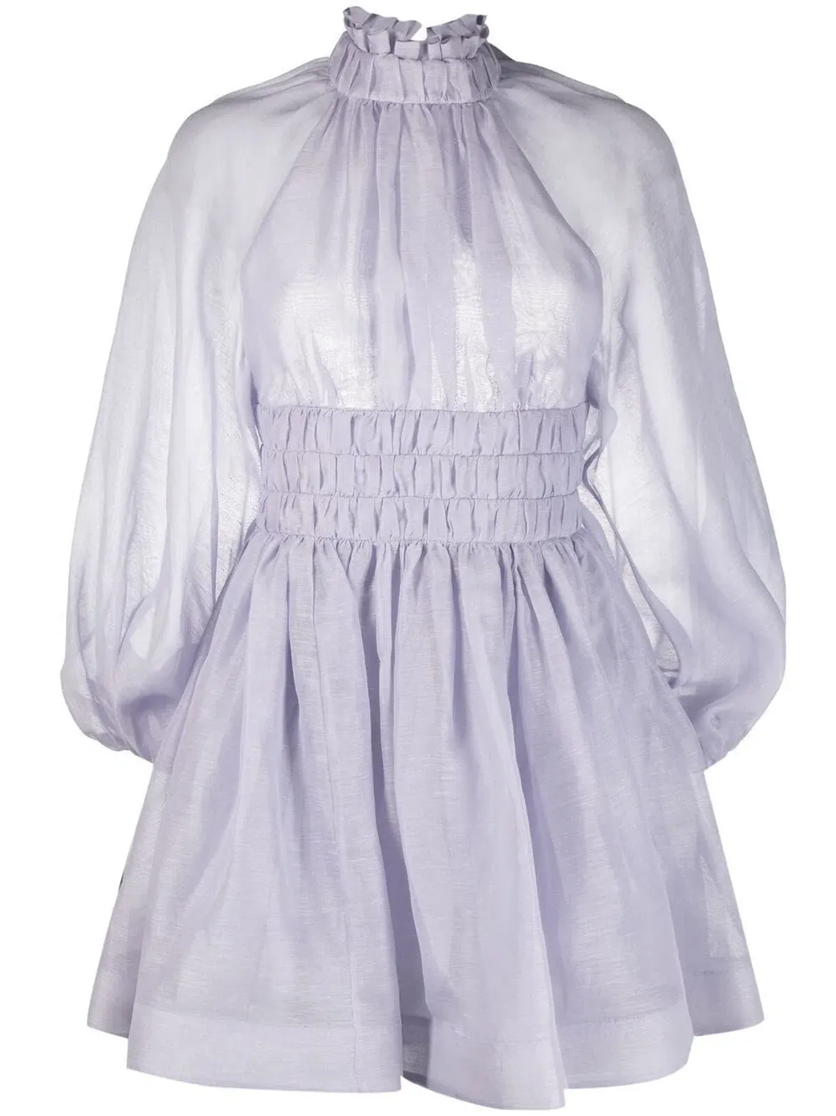 Zimmermann Luminous Long Sleeve Mini Dress Lavender Size 0 / AU 8  - Image 3