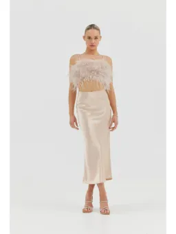 Bubish Iris Top & Harlow Skirt Champagne Size S / AU  8 for rent on The Volte - image 1
