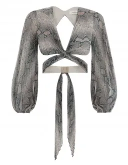 Zimmermann Corsage Pleated Set Python Size 1 / AU 10  for rent on The Volte - image 2