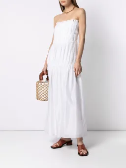 Sir The Label Dimitri Strapless Midi Dress Ivory Size 0 / 6 AU for rent on The Volte - image 1