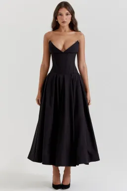 House Of CB Lady Strapless Midi Dress Black Size S / AU 8 for rent on The Volte - image 12