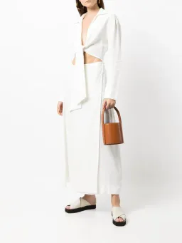 Sir The Label Clemence Long Sleeve Wrap Dress Ivory Size 1/AU 8 for rent on The Volte - image 2