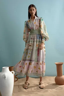 Alemais Emma Gale Shirtdress Multi Size 12 for rent on The Volte - image 4